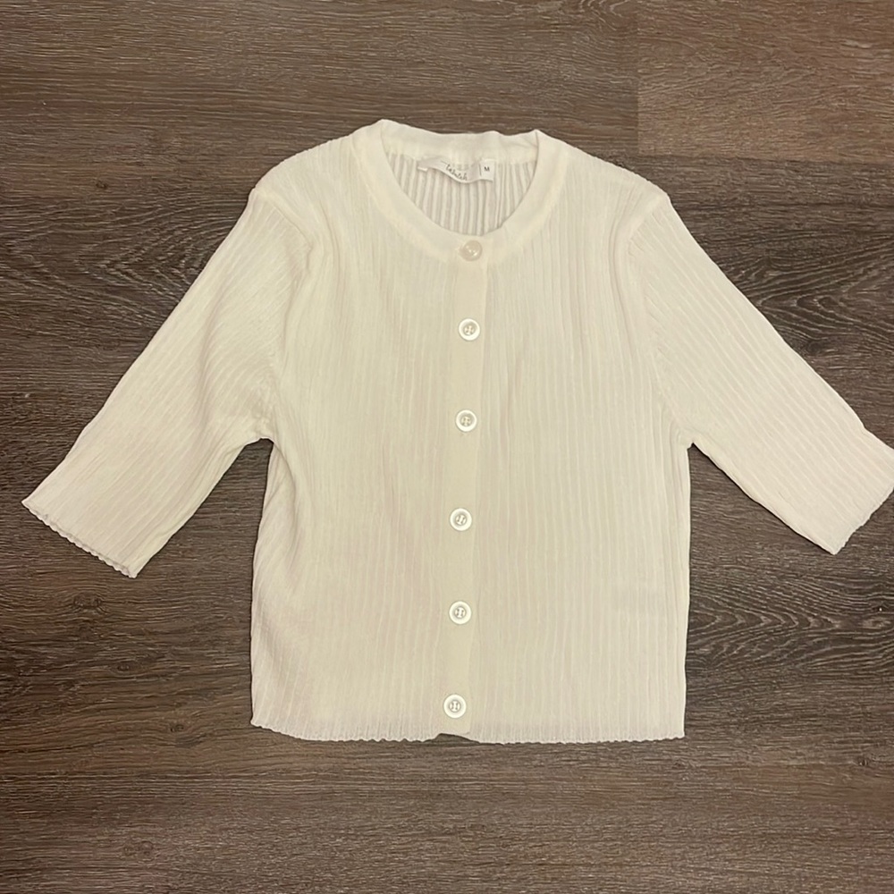 Cropped Stretchy Cardigan -NWOT TALULAH